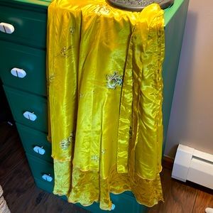 Silk sari wrap skirt
